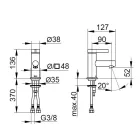 Mitigeur Lavabo Monocommande Design Classique Laiton Chrome - Artemisia Viadurini