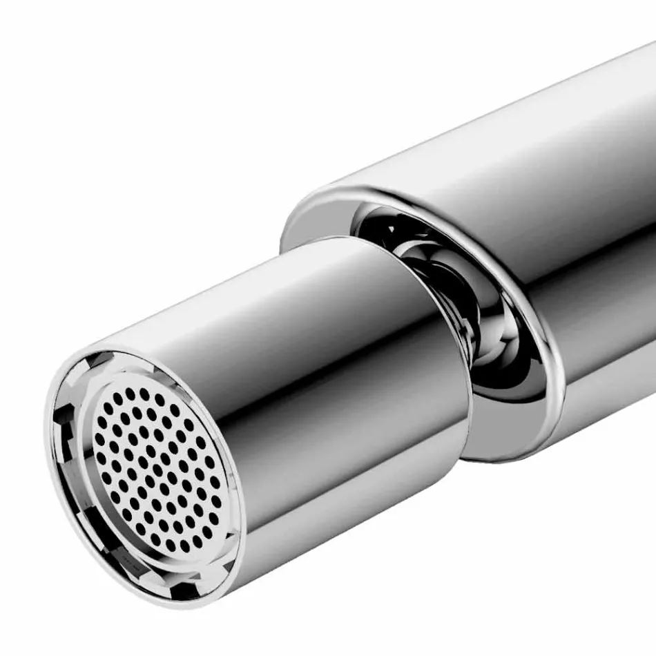 Mitigeur monocommande moderne avec drain de bidet en métal - Pinto Viadurini