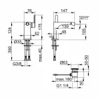 Mitigeur de bidet moderne à levier unique en métal avec drain - Etto Viadurini