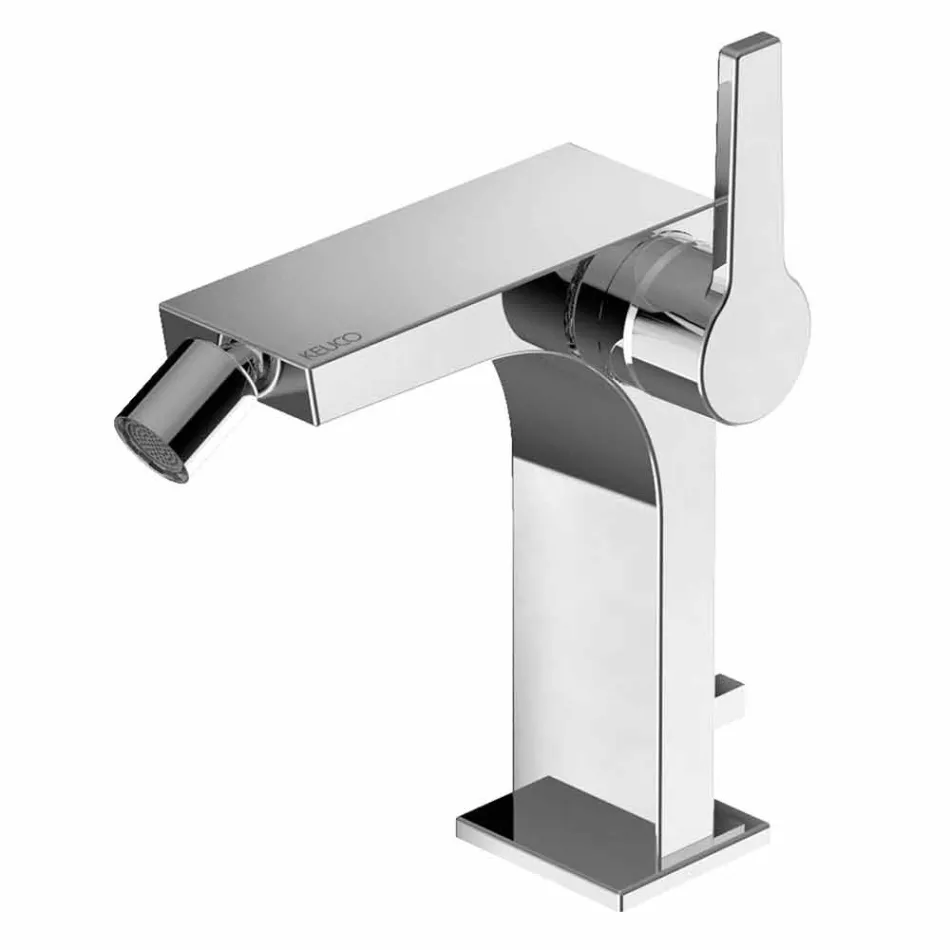 Mitigeur de bidet moderne à levier unique en métal avec drain - Etto Viadurini