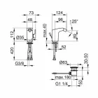 Mitigeur de bidet moderne à levier unique en métal au fini chromé - Gonzo Viadurini