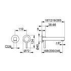 Mitigeur de lavabo mural monocommande Square Design - Erik Viadurini