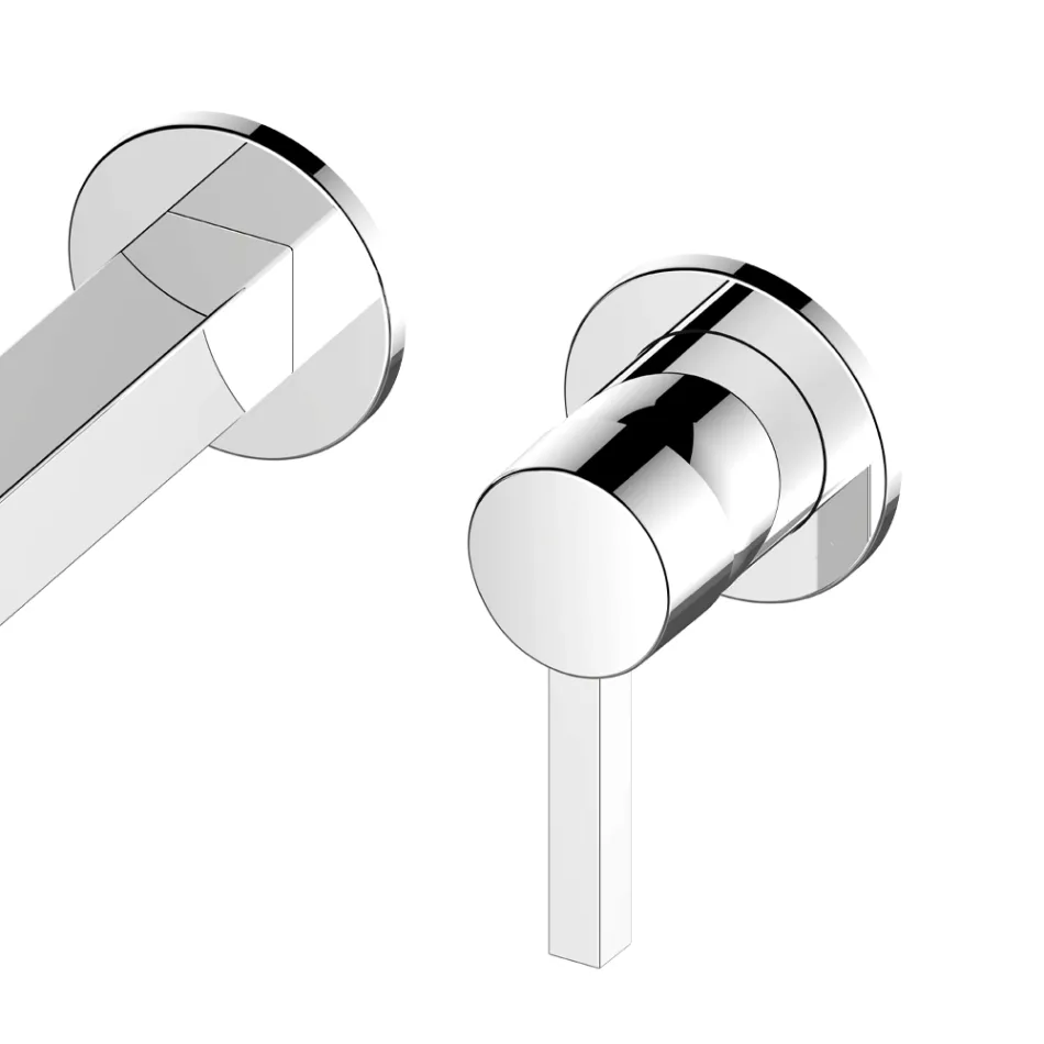 Mitigeur de lavabo mural monocommande Square Design - Erik Viadurini