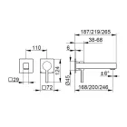 Mitigeur de lavabo mural en laiton - Erik Viadurini