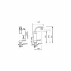 Mélangeur de bidet haut pivotant design Made in Italy pour bidet - Panela Viadurini