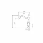 Mitigeur bidet avec bec haut pivotant Made in Italy - Neno Viadurini