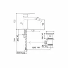 Mélangeur de bidet avec drain de finition chromé Fabriqué en Italie - Galla Viadurini