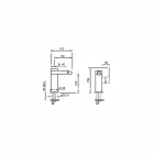 Mitigeur de bidet à levier latéral sans drain Fabriqué en Italie - Panela Viadurini