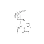 Mitigeur de douche extérieur design en laiton fabriqué en Italie - Bibo Viadurini