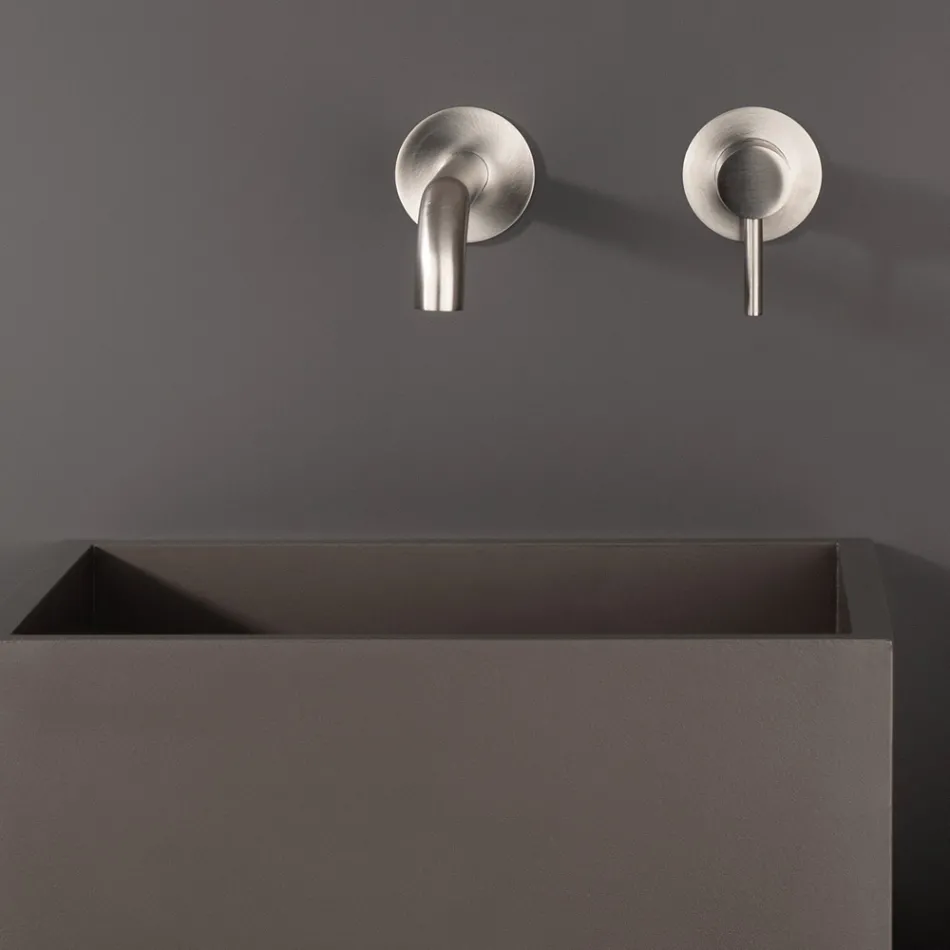 Mitigeur d'évier à encastrer en acier inoxydable AISI 316L - Artigli Viadurini