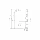 Mitigeur de lavabo haut baril rallonge 13 cm Made in Italy - Neno Viadurini