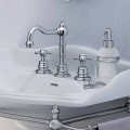 Mitigeur de lavabo de salle de bain moderne à trois trous en laiton fabriqué en Italie - Binsu