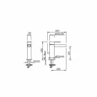 Mitigeur de lavabo avec drain en laiton Made in Italy - Bibo Viadurini