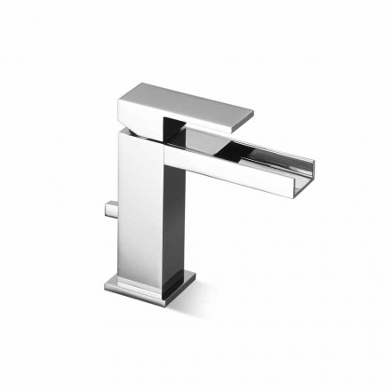 Mitigeur de lavabo avec drain en laiton Made in Italy - Bibo Viadurini