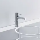 Mitigeur de lavabo de salle de bain moderne en laiton chromé fabriqué en Italie - Ermia Viadurini