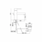 Mitigeur de lavabo de salle de bain moderne en laiton chromé fabriqué en Italie - Ermia Viadurini