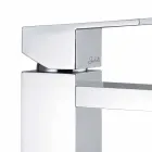 Mitigeur de lavabo en laiton chromé carré Made in Italy - Medida Viadurini