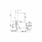 Mitigeur de lavabo en laiton chromé carré Made in Italy - Medida Viadurini