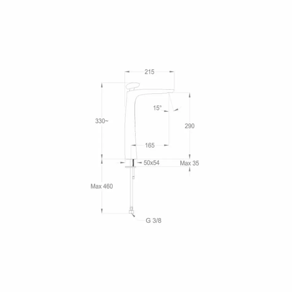 Mélangeur d'évier de salle de bain en laiton design Made in Italy - Besugo Viadurini