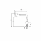 Mitigeur lavabo avec bec haut pivotant Made in Italy - Neno Viadurini