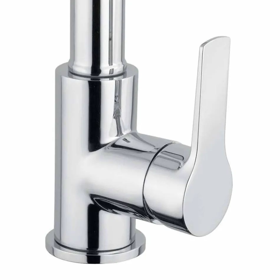 Mitigeur lavabo avec douchette à 2 jets en laiton Made in Italy - Croma Viadurini