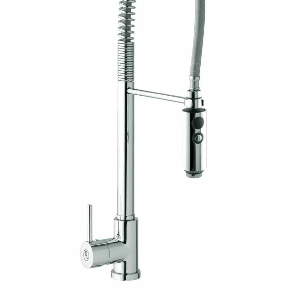 Mitigeur de lavabo en laiton avec douchette Made in Italy - Kalimo Viadurini