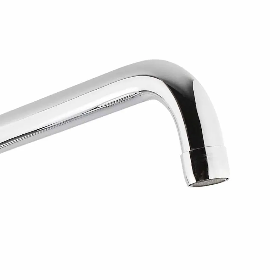 Mélangeur d'évier de cuisine ajustable en laiton chromé fabriqué en Italie - Cino Viadurini