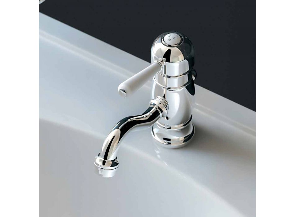 Mélangeur de lavabo à poser en laiton design Made in Italy - Binsu Viadurini