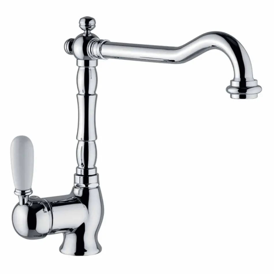 Mélangeur d'évier de cuisine en laiton classique fabriqué en Italie - Adonis Viadurini