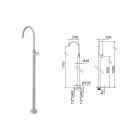 Mitigeur d'évier sur pied en acier AISI 316L fabriqué en Italie - Artigli Viadurini