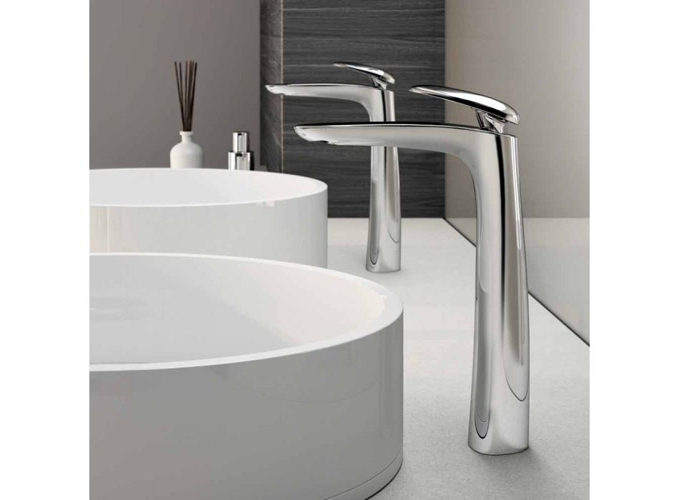 Mitigeur lavabo design en laiton Made in Italy - Filipo Viadurini