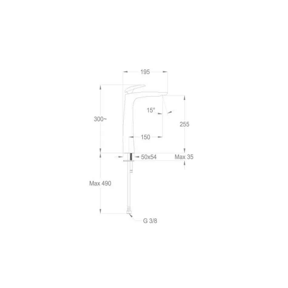 Mitigeur lavabo design en laiton Made in Italy - Filipo Viadurini