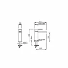 Mitigeur lavabo design sans drain Made in Italy - Bibo Viadurini