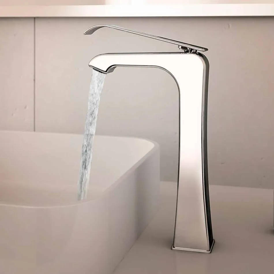 Mélangeur de lavabo en laiton chromé design Made in Italy - Bonina Viadurini