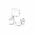 Mélangeur de lavabo en laiton de design moderne fabriqué en Italie - Sindra Viadurini