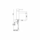 Mitigeur de lavabo en laiton finition chromée Made in Italy - Ermia Viadurini