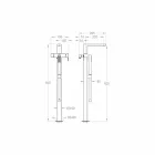 Mélangeur de bain de sol moderne fabriqué en Italie - Pirio Viadurini