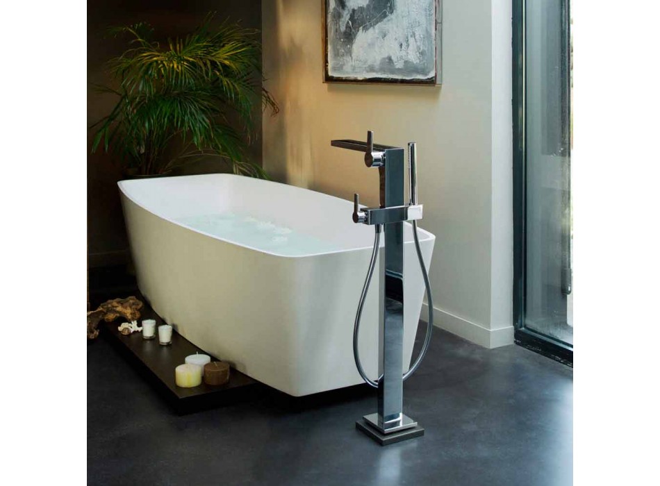 Mitigeur de baignoire moderne avec douchette et tuyau flexible - Etto Viadurini