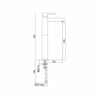 Mélangeur de lavabo prolongé en laiton sans drain fabriqué en Italie - Ermia Viadurini