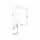 Mélangeur de lavabo prolongé en laiton sans drain fabriqué en Italie - Ermia Viadurini