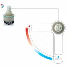 Mitigeur prolongé sans drain pour lavabo en laiton Made in Italy - Sindra Viadurini