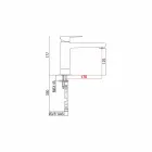 Mitigeur prolongé sans drain pour lavabo en laiton Made in Italy - Sindra Viadurini