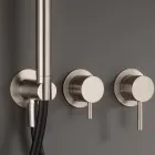 Mitigeur de bain à encastrer avec 3 sorties en acier AISI 316L - Artigli Viadurini