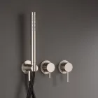 Mitigeur de bain à encastrer avec 3 sorties en acier AISI 316L - Artigli Viadurini