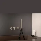 Mitigeur de baignoire à encastrer en acier inoxydable AISI 316L - Griffes Viadurini