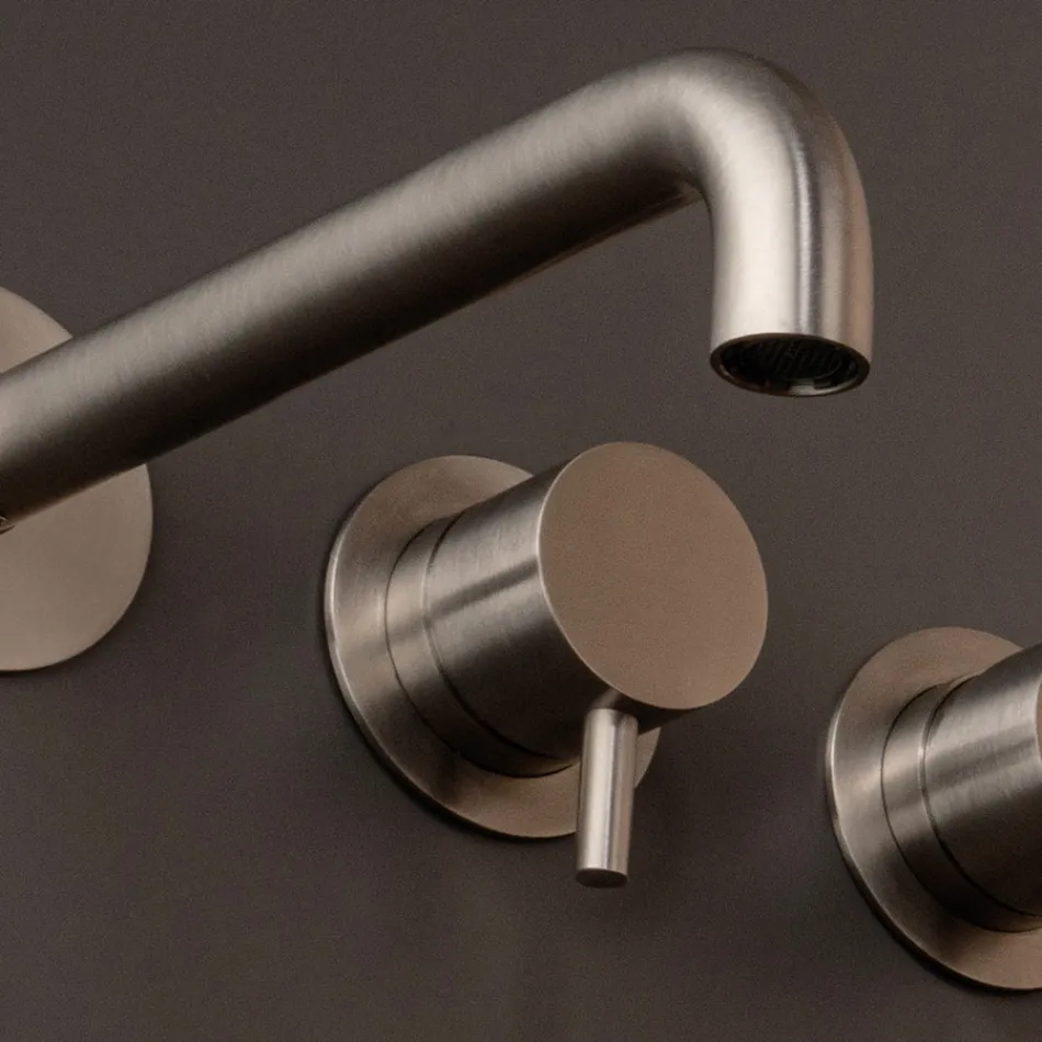 Mitigeur de baignoire à encastrer en acier inoxydable AISI 316L - Griffes Viadurini