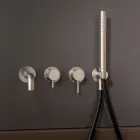 Mitigeur de baignoire à encastrer en acier inoxydable AISI 316L - Griffes Viadurini