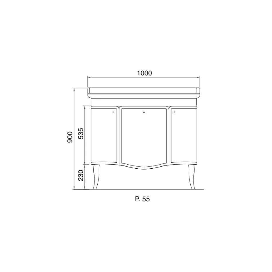 Armoire à deux portes et panier laqué brillant Made in Italy - Candy Viadurini