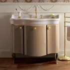 Armoire à deux portes et panier laqué brillant Made in Italy - Candy Viadurini