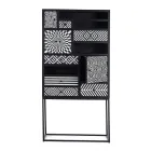 Meuble Mosaïque Ethnique 4 Portes 6 Tiroirs en Bois de Manguier - Vanitoso Viadurini